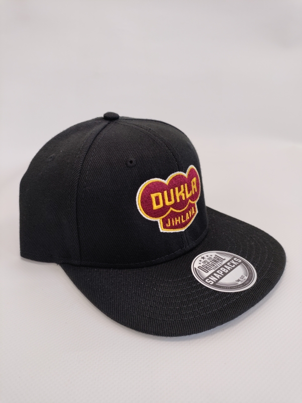 Snapback černý s vyšívaným logem Dukla 